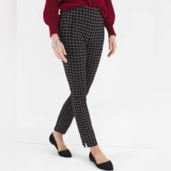 Chico's Pull On Black and White Checkered Ankle Pants Size 2/Large 12 - Picture 1 of 12